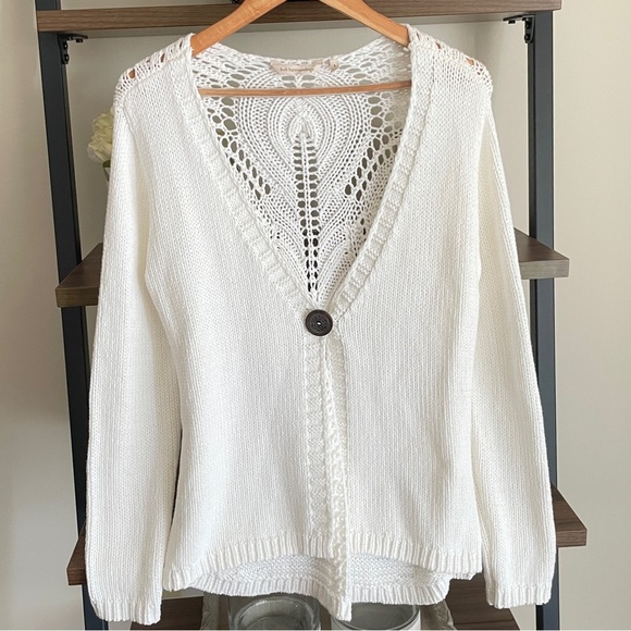 Soft Surroundings Knit One-button Cardigan Sweater, Size Small - Picture 3 of 11